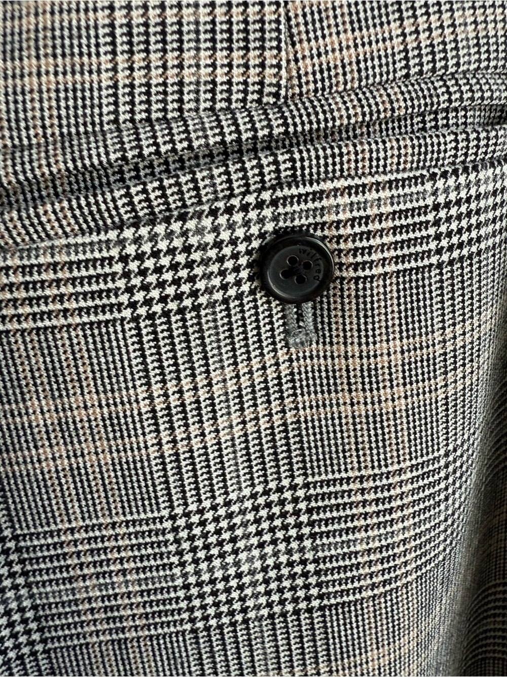 Aritzia Gray Plaid Wide-Leg Trousers Preppy Business - Picture 8 of 16